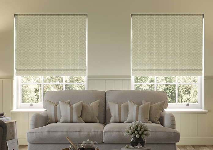 Orla Kiely Linear Stem, Pebble - Twist&Fit Roman Blind - Image 3